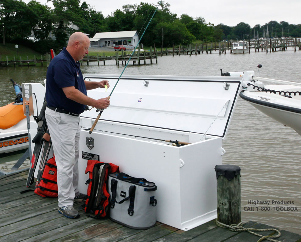 DOCK BOX, FISHING ROD LOCKERS, EQUIPMENT STORAGE