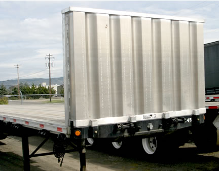 Bulkhead semi truck headache racks and cab guards by Highway Products.