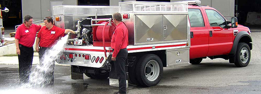 Wildland Fire Truck bodies for fighting off road fires by Highway Products.