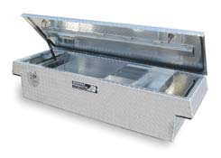 Single lid pickup truck storage toolboxes built by Highway Products are availiable factory direct.