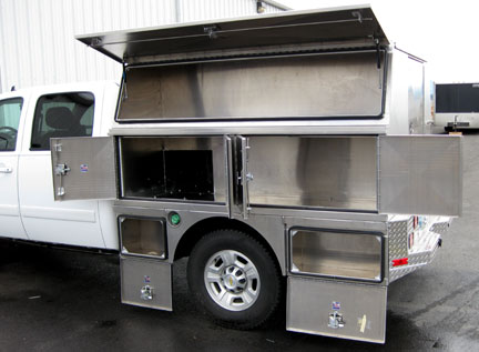 aluminum service body for plumbers