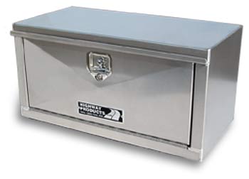 Under bed tool boxes made from aluminum for semi trailers and trucks built by Highway Products.